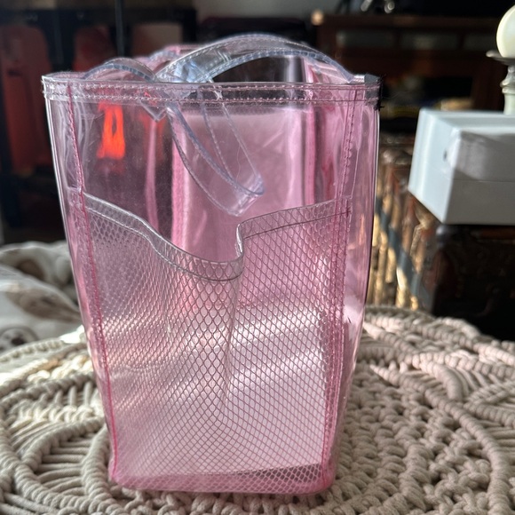 PINK Victoria's Secret Clear Tote with Pink Accents - Picture 2 of 4
